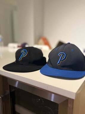 Lot of 2 Outrank Sports and The Game P Logo Baseball Caps S/M